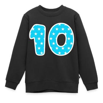 Dix - Sweat Premium enfant bio - noir - Devant - AI Model Kid Female (0cm)