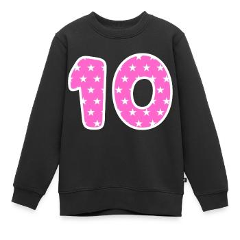 Dix - Sweat Premium enfant bio - noir - Devant - AI Model Kid Female (0cm)