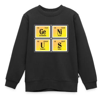 Genius | Periodensystem der Elemente - Kinder Premium Organic Sweatshirt - Schwarz - Vorne - AI Model Kid Female (0cm)