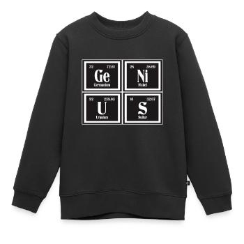 Genius | Periodensystem der Elemente - Kinder Premium Organic Sweatshirt - Schwarz - Vorne - AI Model Kid Female (0cm)
