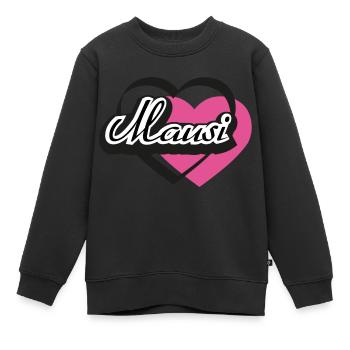 Kosename Mausi Herz - Kinder Premium Organic Sweatshirt - Schwarz - Vorne - AI Model Kid Female (0cm)