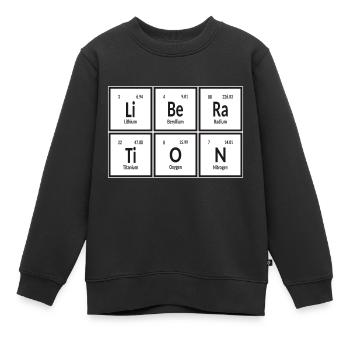 Befreiung | Periodensystem der Elemente - Kinder Premium Organic Sweatshirt - Schwarz - Vorne - AI Model Kid Female (0cm)