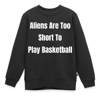 memes abduction alien spaceship - Kinder Premium Organic Sweatshirt - Schwarz - Vorne - AI Model Kid Female (0cm)