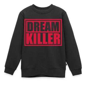 citation pessimiste tueur de rêves - Sweat Premium enfant bio - noir - Devant - AI Model Kid Female (0cm)