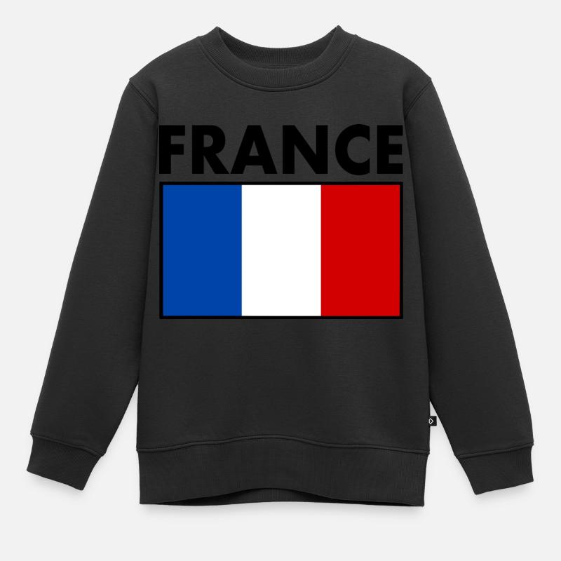 FRANCE DRAPEAU - Sweat Premium enfant bio - noir