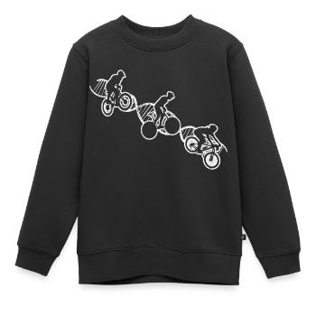 Fahrrad Radfahren Mountainbike Fahrradtour Radeln - Kinder Premium Organic Sweatshirt - Schwarz - Vorne - AI Model Kid Female (0cm)