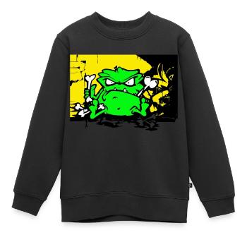 Monstre de rue - Sweat Premium enfant bio - noir - Devant - AI Model Kid Female (0cm)