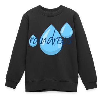 raindrops - Kinder Premium Organic Sweatshirt - Schwarz - Vorne - AI Model Kid Female (0cm)