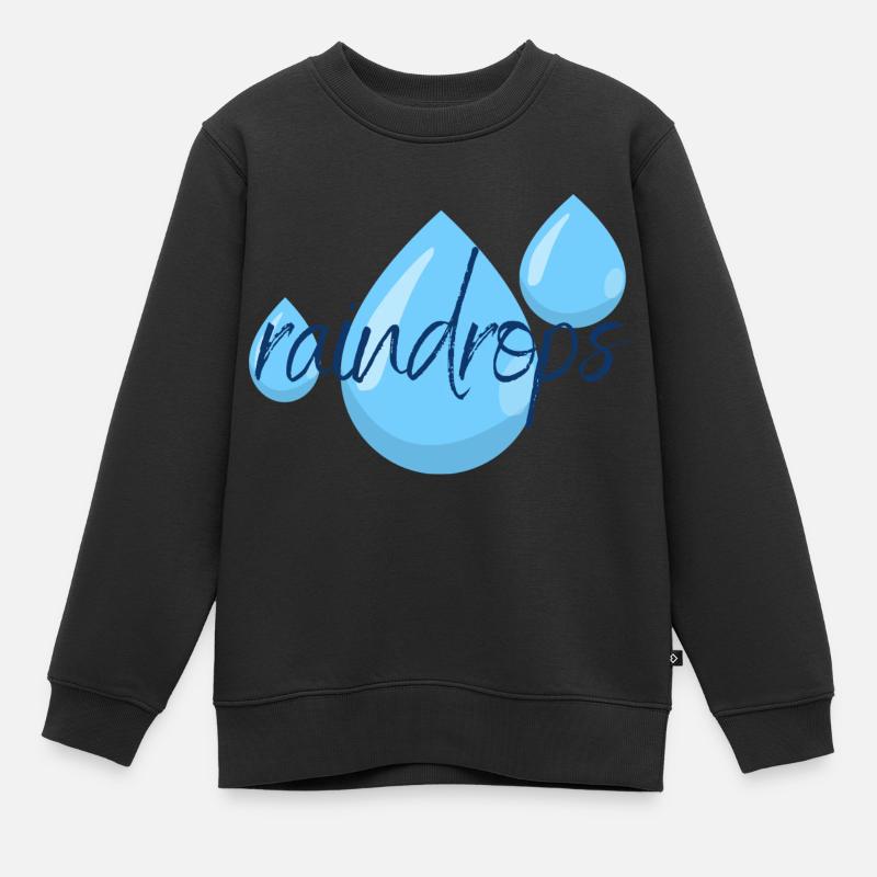 raindrops - Kinder Premium Organic Sweatshirt - Schwarz
