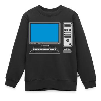 Keyboard Mouse Screen Computer - Kids Premium Organic Sweatshirt - black - Front - AI Model Kid Female (0cm)