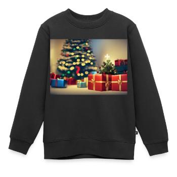 Weihnachtsgeschenke - Kinder Premium Organic Sweatshirt - Schwarz - Vorne - AI Model Kid Female (0cm)