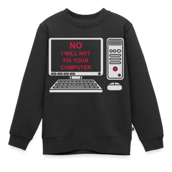 Ne pas réparer votre ordinateur - Sweat Premium enfant bio - noir - Devant - AI Model Kid Female (0cm)
