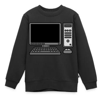Computer Tastatur Maus Bildschirm - Kinder Premium Organic Sweatshirt - Schwarz - Vorne - AI Model Kid Female (0cm)