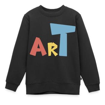 Art - Sweat Premium enfant bio - noir - Devant - AI Model Kid Female (0cm)