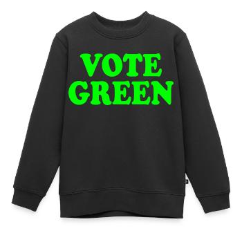 Vote green - Kinder Premium Organic Sweatshirt - Schwarz - Vorne - AI Model Kid Female (0cm)