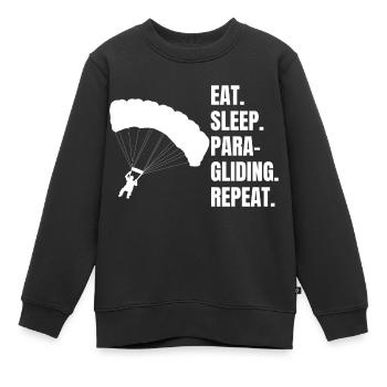 Parapente Parapente Parapente Parapente - Sweat Premium enfant bio - noir - Devant - AI Model Kid Female (0cm)