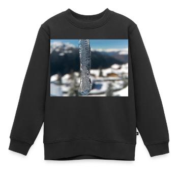 Streetwear ICE DROP - Kinder Premium Organic Sweatshirt - Schwarz - Vorne - AI Model Kid Female (0cm)