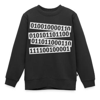 Binär Code Programm Sprache - Kinder Premium Organic Sweatshirt - Schwarz - Vorne - AI Model Kid Female (0cm)