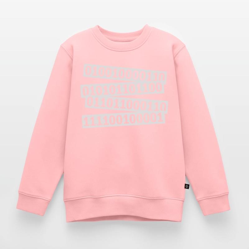 Binary Code Program Language Kids Premium Organic Sweatshirt