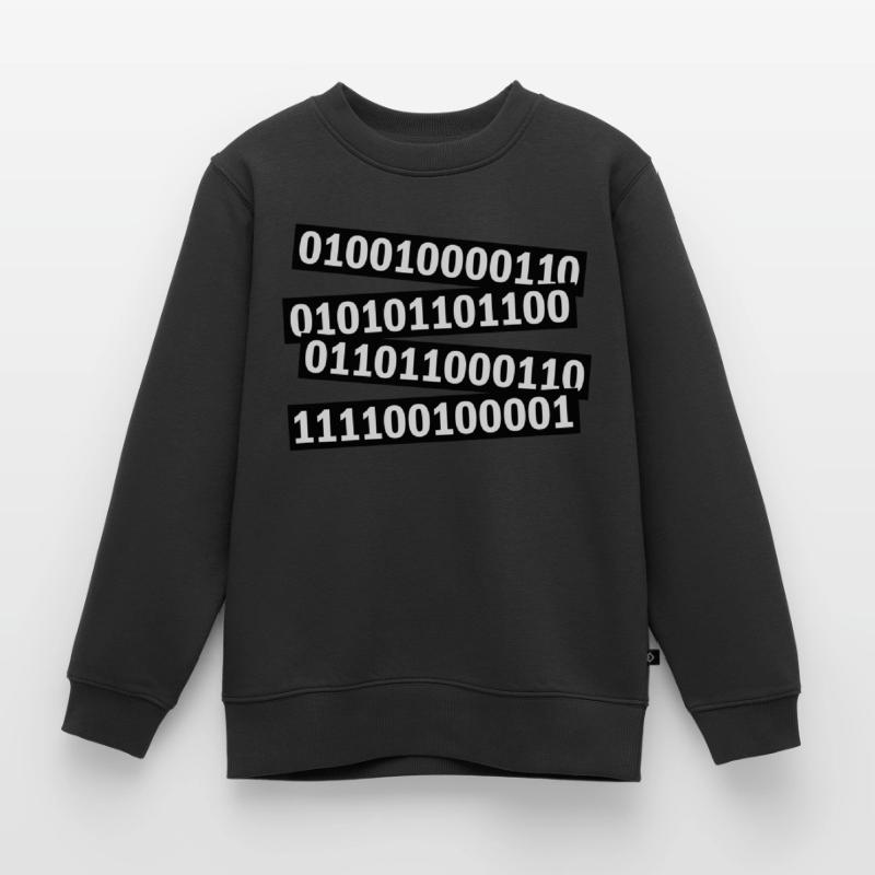 Binary Code Program Language Kids Premium Organic Sweatshirt
