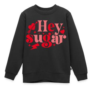 Hey Sugar - Kinder Premium Organic Sweatshirt - Schwarz - Vorne - AI Model Kid Female (0cm)