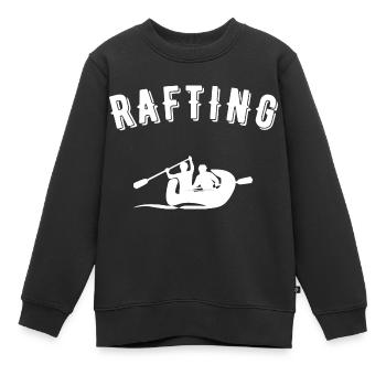 rafting - Sweat Premium enfant bio - noir - Devant - AI Model Kid Female (0cm)