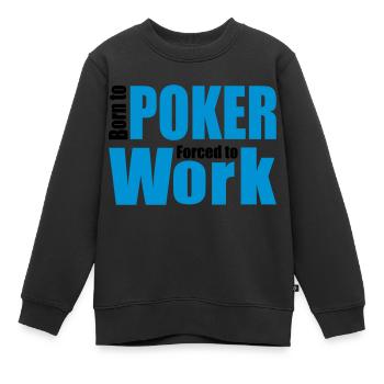 Poker - Sweat Premium enfant bio - noir - Devant - AI Model Kid Female (0cm)