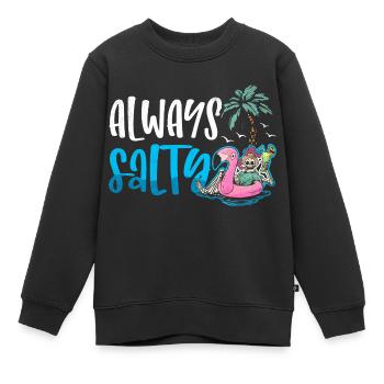 Always Salty black - Kinder Premium Organic Sweatshirt - Schwarz - Vorne - AI Model Kid Female (0cm)