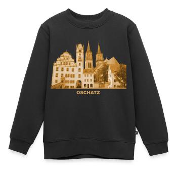 Église de la mairie d’Oschatz Saint-Egidien Saxe - Sweat Premium enfant bio - noir - Devant - AI Model Kid Female (0cm)