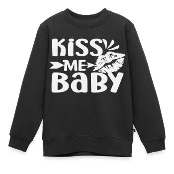 Embrasse-moi bébé - Sweat Premium enfant bio - noir - Devant - AI Model Kid Female (0cm)