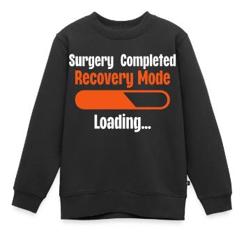 Chirurgie abgeschlossen Wiederherstellungsmodus wird geladen - Kinder Premium Organic Sweatshirt - Schwarz - Vorne - AI Model Kid Female (0cm)