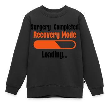 Chirurgie abgeschlossen Wiederherstellungsmodus wird geladen - Kinder Premium Organic Sweatshirt - Schwarz - Vorne - AI Model Kid Female (0cm)