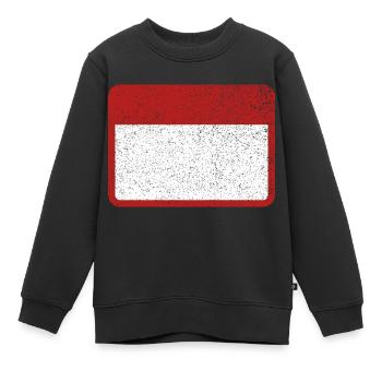 Schild Namensschild Blechschild Warnung Achtung - Kinder Premium Organic Sweatshirt - Schwarz - Vorne - AI Model Kid Female (0cm)