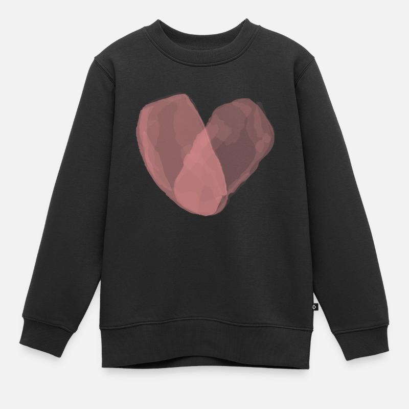 Love-Fingerprints - Kinder Premium Organic Sweatshirt - Schwarz