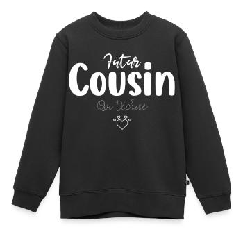 Futur Cousin Qui Déchire - Sweat Premium enfant bio - noir - Devant - AI Model Kid Female (0cm)