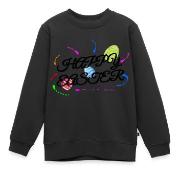 Joyeuses Pâques - Sweat Premium enfant bio - noir - Devant - AI Model Kid Female (0cm)