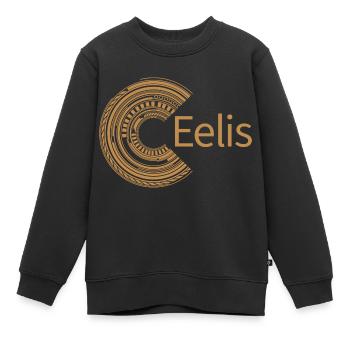 Pour l’anguille - Sweat Premium enfant bio - noir - Devant - AI Model Kid Female (0cm)