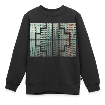 Geometrische Farben - Kinder Premium Organic Sweatshirt - Schwarz - Vorne - AI Model Kid Female (0cm)