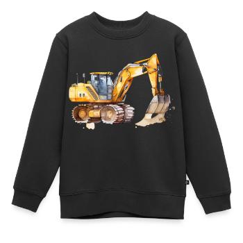 Bagger - Kinder Premium Organic Sweatshirt - Schwarz - Vorne - AI Model Kid Female (0cm)