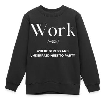 Définition du travail - Sweat Premium enfant bio - noir - Devant - AI Model Kid Female (0cm)
