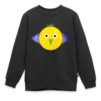 Vogel - Kinder Premium Organic Sweatshirt - Schwarz - Vorne - AI Model Kid Female (0cm)