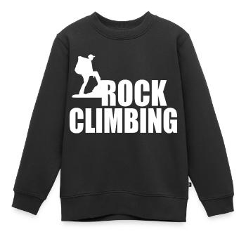 Logo zum Klettern - Kinder Premium Organic Sweatshirt - Schwarz - Vorne - AI Model Kid Female (0cm)