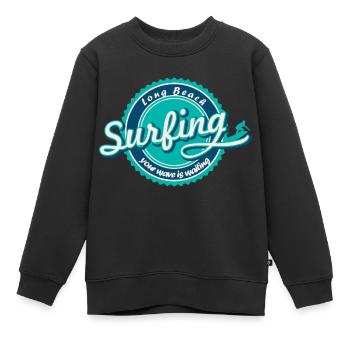 Wassersport - Kinder Premium Organic Sweatshirt - Schwarz - Vorne - AI Model Kid Female (0cm)