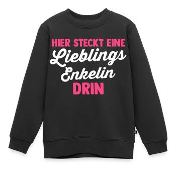 Enkelin - Kinder Premium Organic Sweatshirt - Schwarz - Vorne - AI Model Kid Female (0cm)