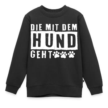 Hunde Hundefreund Haustier - Kinder Premium Organic Sweatshirt - Schwarz - Vorne - AI Model Kid Female (0cm)