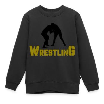 wrestling - Kinder Premium Organic Sweatshirt - Schwarz - Vorne - AI Model Kid Female (0cm)