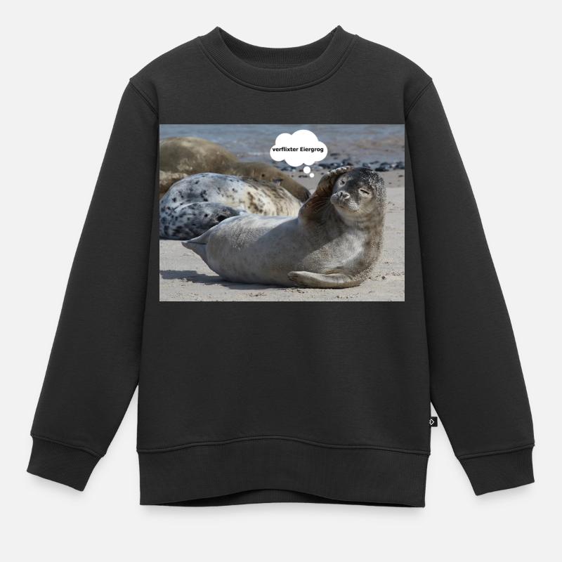 Robbe - Kinder Premium Organic Sweatshirt - Schwarz