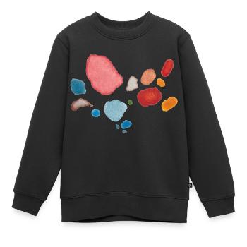 Motif de points - Sweat Premium enfant bio - noir - Devant - AI Model Kid Female (0cm)