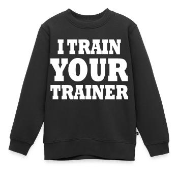 I train your trainer - Kinder Premium Organic Sweatshirt - Schwarz - Vorne - AI Model Kid Female (0cm)