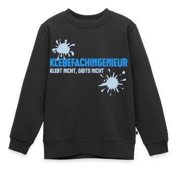 Klebefachingenieur - Prozessingenieur - Kleber - Kinder Premium Organic Sweatshirt - Schwarz - Vorne - AI Model Kid Female (0cm)